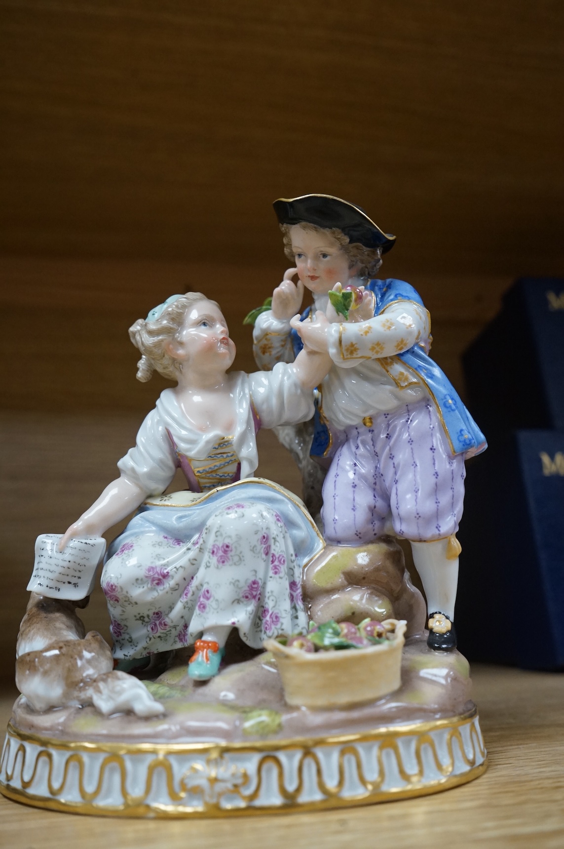 A late 19th century Meissen group ‘Summer’, modelled by Acier, 16cm high